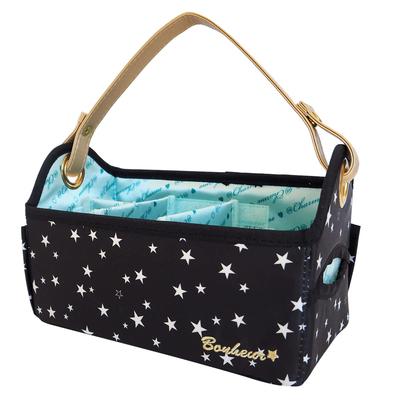 At First Makeup Storage Box Cosme Box Basket Cosmetic Storage Etoile Large Black Star Pattern AF8284