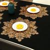 Non slip Placemat Table Mat Decorative Christmas Snowflake PVC Cup Coaster Non slip Hollow out Design for Table Mat