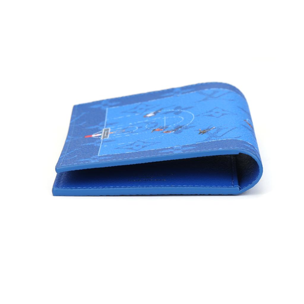 Louis Vuitton Copri passaporto Blu Pallacanestro Tela Monogramma Portafogli Uomo M26795