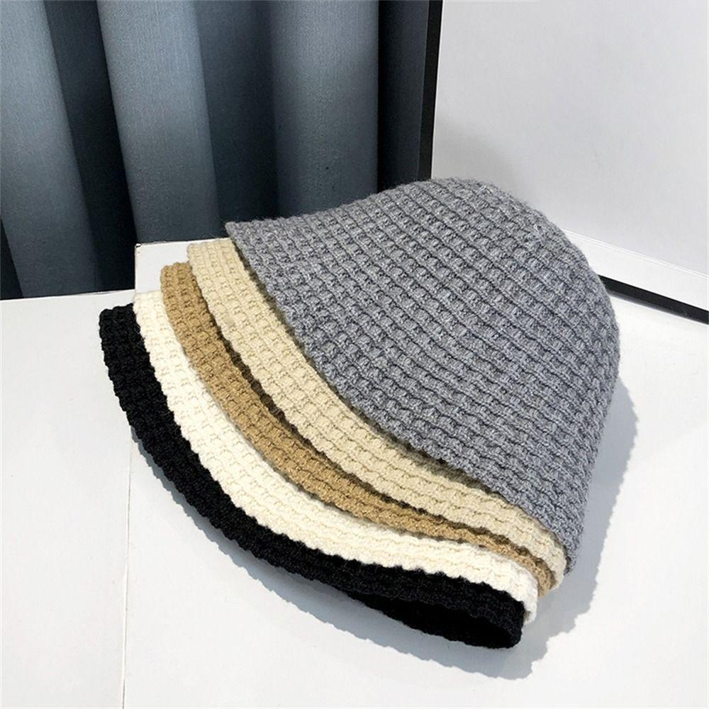 Crochet Knitted Fisherman Hat Soft Basin Hat Casual Skull Hat  Autumn Winter
