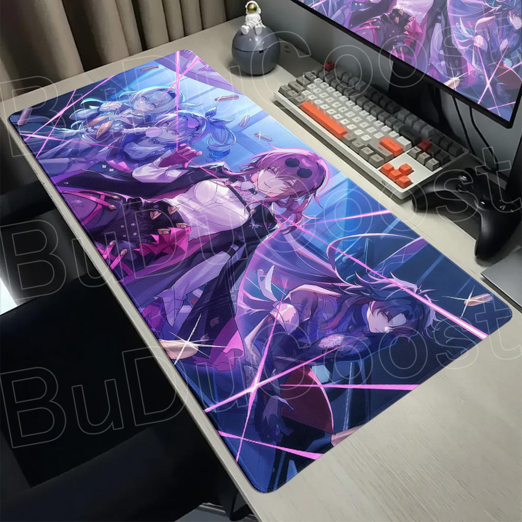 Gaming Honkai Star Rail New Desk Pad XXL Anti-slip Rubber Keyboard Cabinet Mausepad 400x900mm Firefly Computer Office Mouse Mat