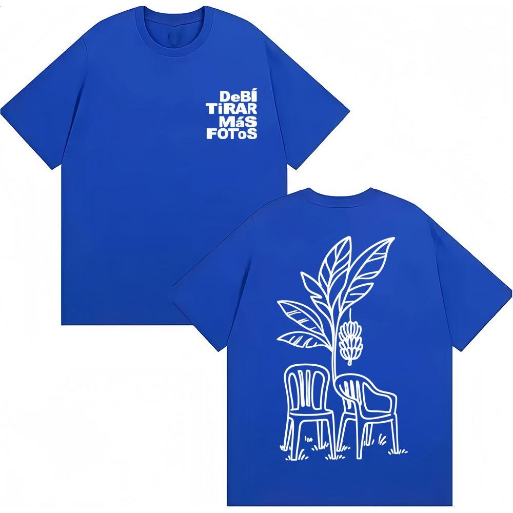 Limted Bad Bunny Debi Tirar Mas Fotos DTMF T-shirt 90s Vintage Fashion Hip Hop T Shirt Men Cotton Oversized T-shirts