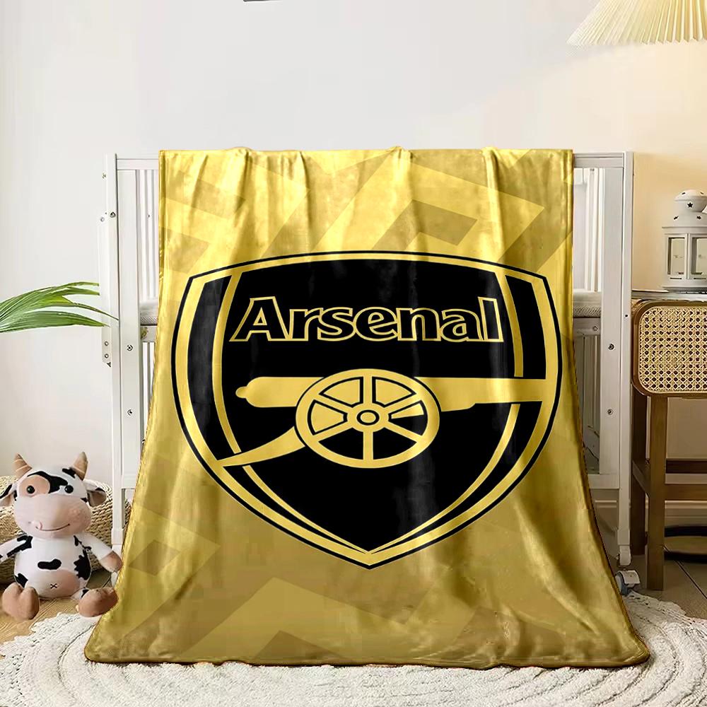 Arsenal Logo Designed Flannel blanket for bedroom, living room, sofa, and nap