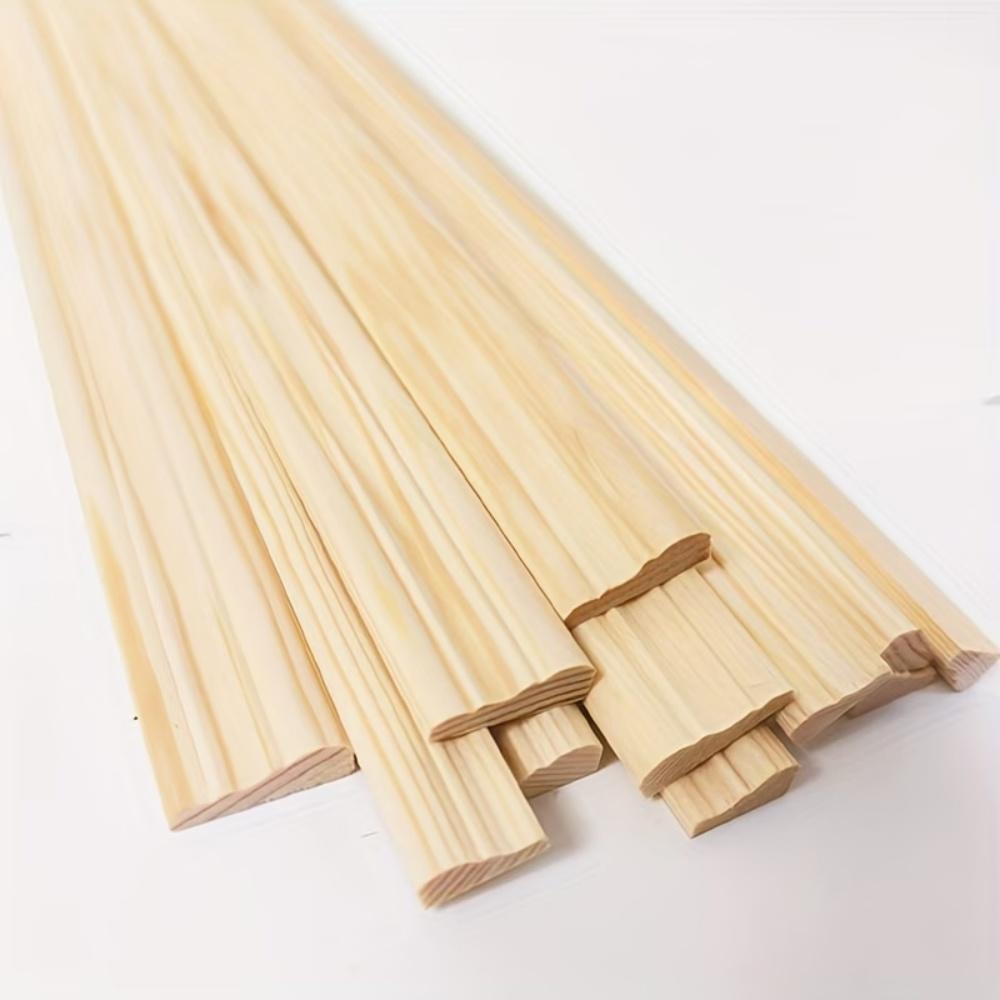 1/2/4/8PCS Decorative Wood Moldings Wooden Furniture Applications Decals for Walls Wood Corner Cabinet Applique Home Decor