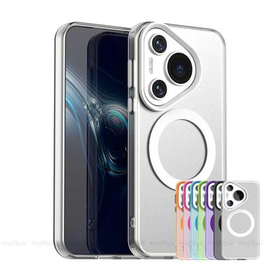 Pro Huawei Pura 70 Pro Pouzdro Kryt Pura 70 Pro Capa Nový Prstencový Magnetický Matný Průhledný Bezdrátové Nabíjení Fundas Huawei Pura 70 Pro