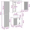 Bathroom Cabinet Set 5 Pcs Sonoma Oak 50 X 14.5 X 70 Cm