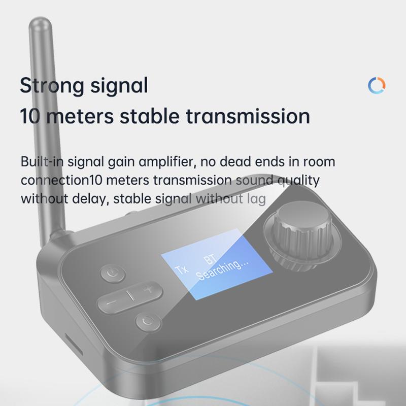 Transmisor Receptor de Audio Bluetooth Multifunción 3.5mm AUX Óptico Coaxial Estéreo Inalámbrico Adaptador Convertidor DAC Para TV PC