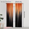 Modern Upscale Curtains Plane Printing Orange Black Gradient Versatile Fabric Without Rod Decorations Clearance Set Of 2 Made Polyester
