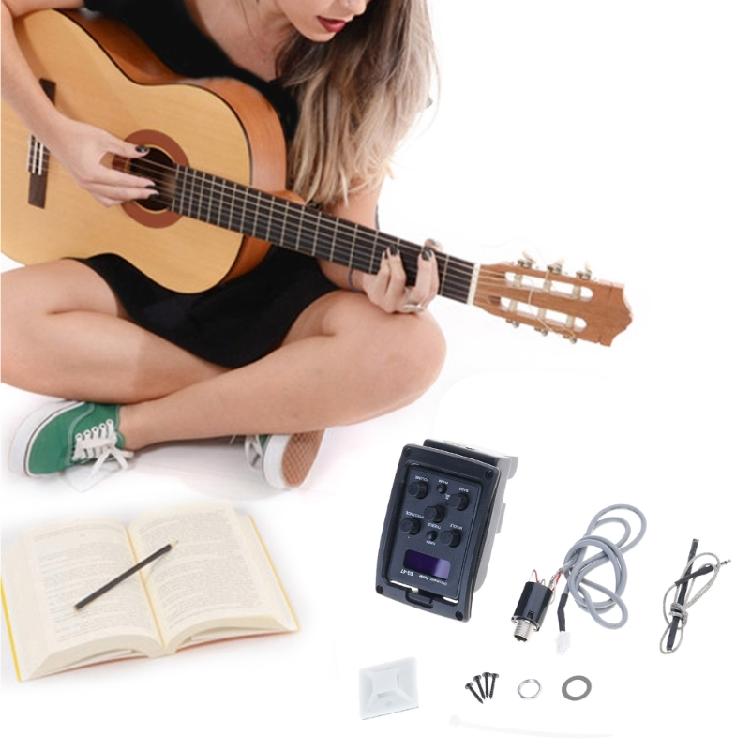Guitar Pickup Guitar Equalizer with Tuner LCD Display and Volumes Control Pickup