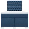 Exclusive House - Slatted Bed Base with Blue Mattress 120x190 Cm Fabric