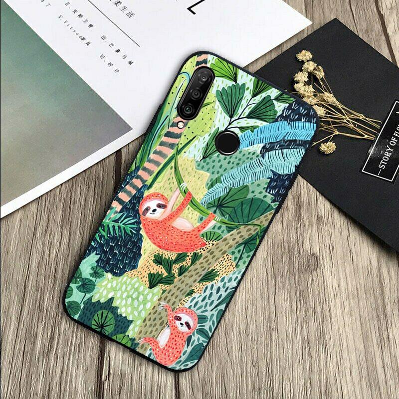 Cute Cartoon Sloth Leopard For Huawei Nova Y72 Y73 Y90 Y70 Y60 Y91 Y61 12s 12i 11i 8i 9 10 SE P40 Lite P60 P30 Pro Case