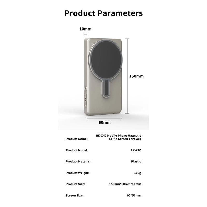 B03B-Long-Distance Wireless Mobile Screen Splitter For Live Vlogging, Selfie Display Monitor Synchronized Screen B