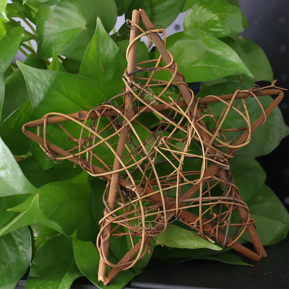 10-30cm Wedding Favors Wreaths Window Door Hanging Party Decorations Heart Shape Rattan Sepak Takraw Wooden