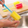 Scrubbing Plastic Feeding Sponge Baby Bottle Brush Cleaning Tool Nipple Cleaner