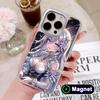 Date a Live Mio Takamiya Silver Plating Magsafe Mobile Phone Case for iPhone 17 16 15 14 13 12 11 Air Pro Max Plus Colorful