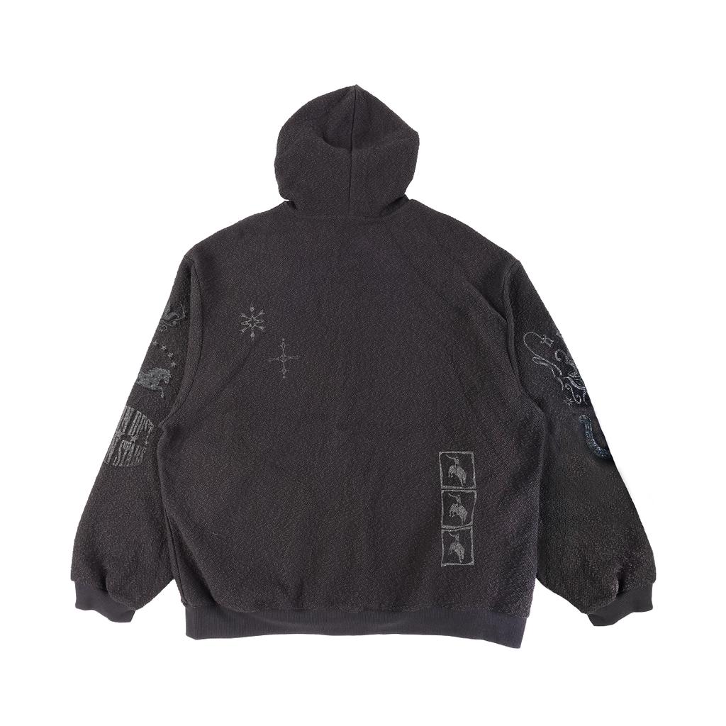 Ertr Rodeo Hoodie Zip Up Charcoal