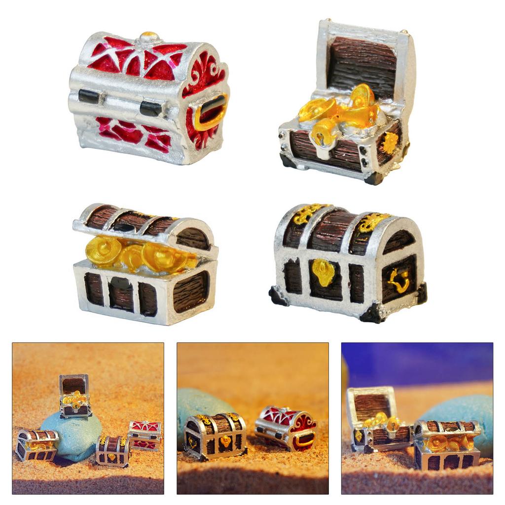 Vintage Underwater Decoration Treasure Chest Aquarium Decors For Home Or Office Use Fishtanks Landscaping Accessory