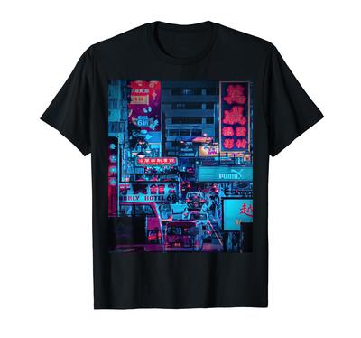 Cyberpunk Clothing, Hong Kong Cyberpunk Streetwear T-shirt