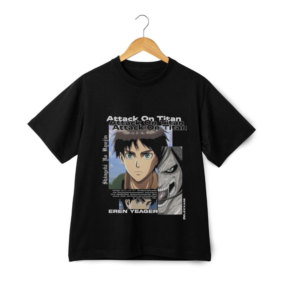 

Attack on Titan Eren Yeager Unisex Graphic T-Shirt Anime Manga Streetwear Tee S