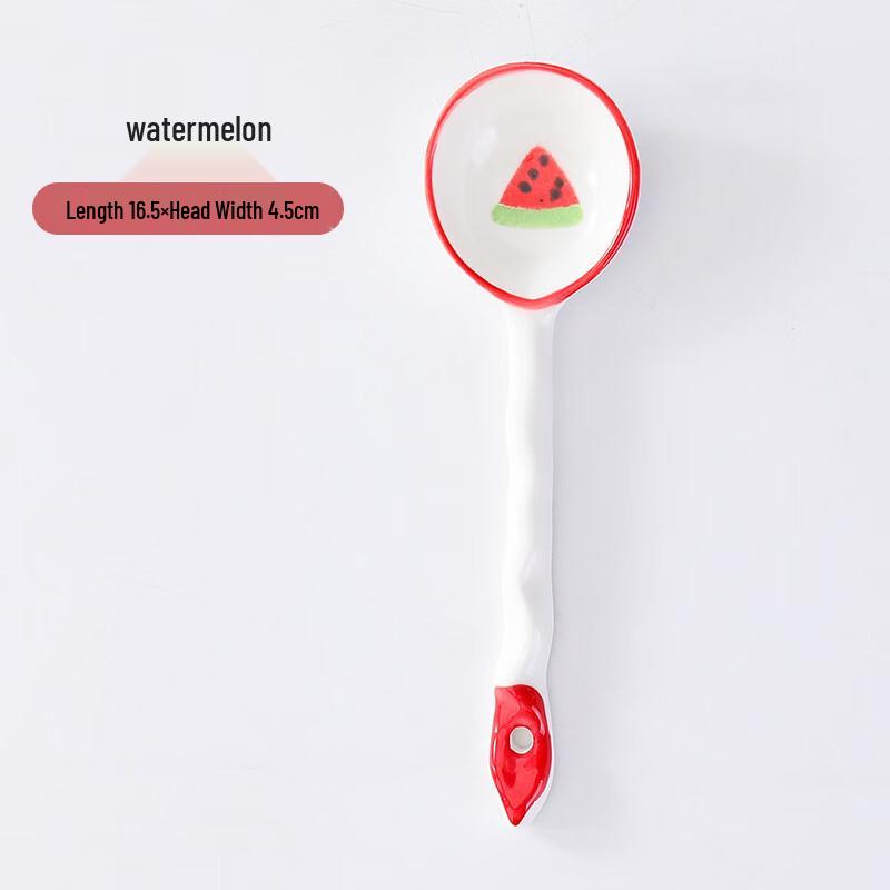 

Ceramic Watermelon Underglaze Long Handle Spoons