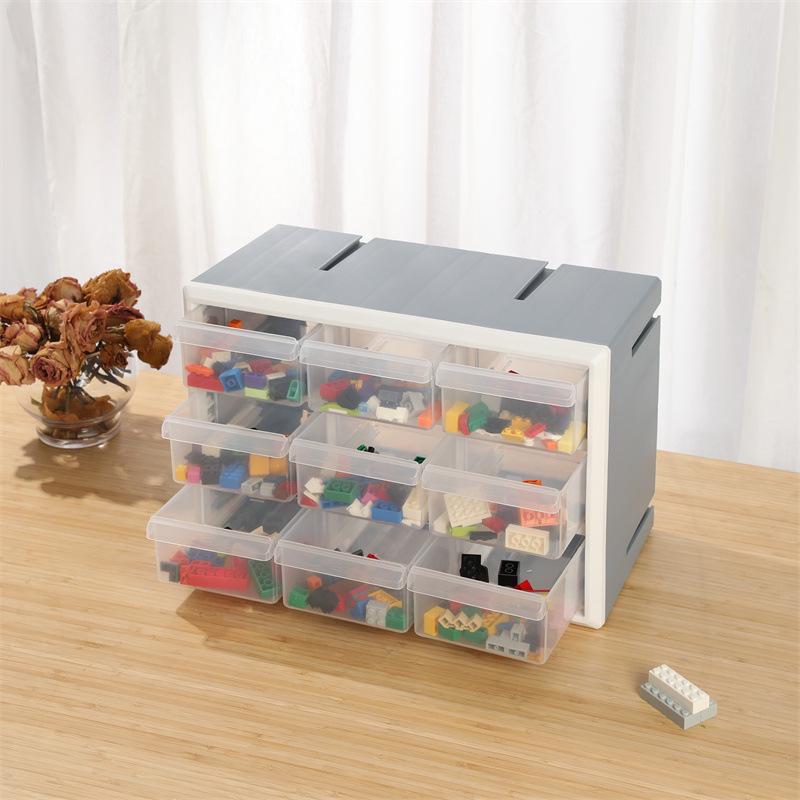 Combinable Drawer-Style Compartment Box for Screws, Parts, Building Blocks, and Electronics