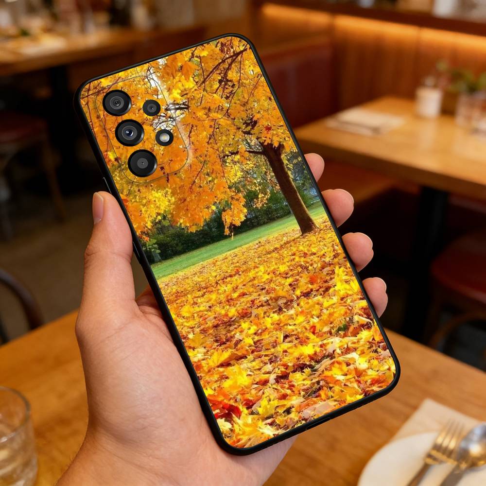 

autumn colors For Samsung Galaxy A13,A21s,A22,A31,A32,A52,A53,A71,A80,Soft Black Shell Samsung a12
