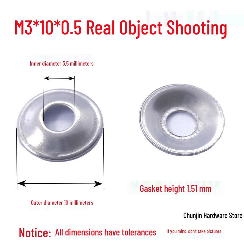 304 Stainless Steel Bowl Gasket with Washer for Adjustable Foot Cup and Recessed Hole Screw