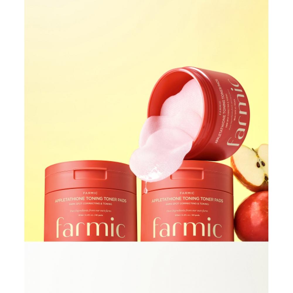Farmic [set Of 3] Apple Tachion Toner Pad 180ml 60 Sheets NONE