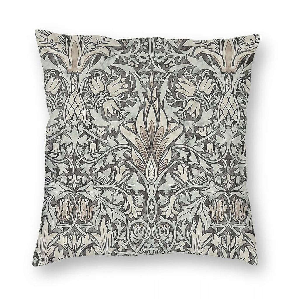 William Morris Snakeshead Grey Square Pillowcase Polyester Linen Velvet Pattern Zip Decor Pillow Case Car Cushion Cover x
