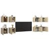 TV Wall Cabinets 8 Pcs Sonoma Oak 30.5 X 30 X 30 Cm