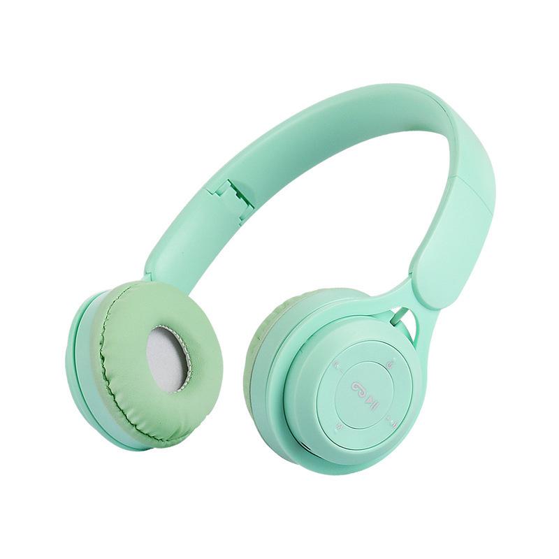Macaron Wireless Bluetooth Over-Ear Headphones: Stereo, Long Battery, Universal, Perfect for Sports & Gaming.