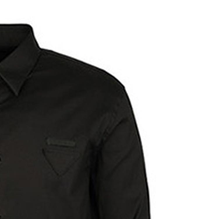 PRADA Shirts Men's Black Pointed Collar Moderate Shirt UCN259-F62-F0002