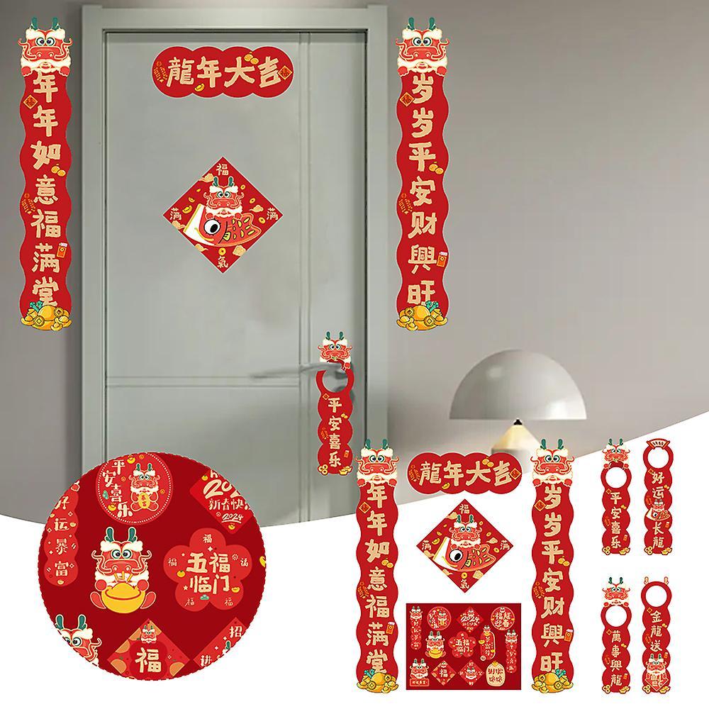 2024 Year of Dragons Couplets Multipurpose Holiday Ornaments for Hotel Bar
