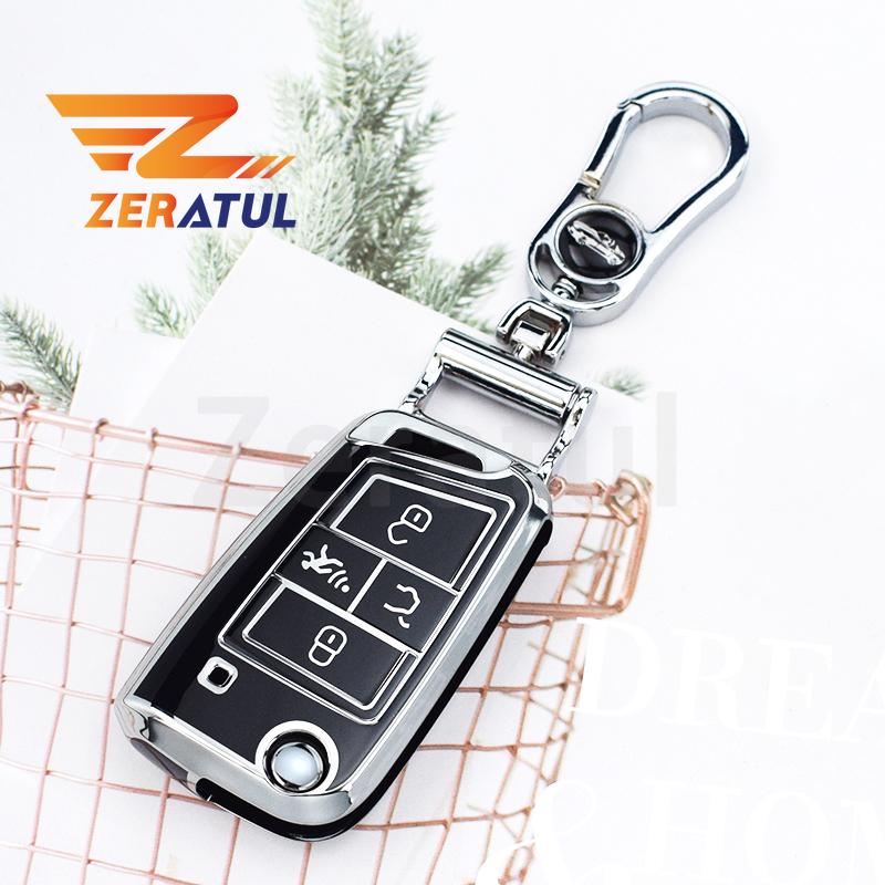 Shell Fob Bag For Vw Volkswagen Golf 7 Mk7 Tiguan Mk2 For Skoda Octavia For Seat Ateca Leon Fr 2 Ibiza Tpu Car Key Case Cover