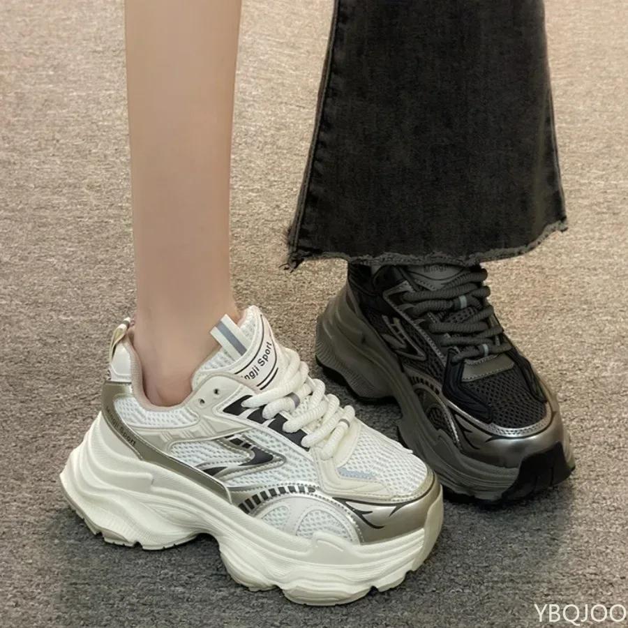 Women Platform Sneakers  Autumn New Fashion Casual Lace Up Sports Shoes Woman Non Slip Walking Shoes Ladies Vulcanize Shoes