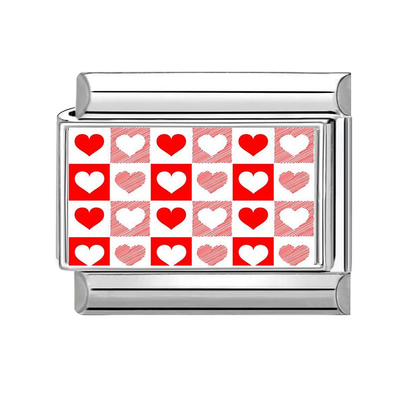 

Sweet Personalized DIY Italian Love Series Charm Bracelet Heart Cat Eyes Bead Fit 9mm Bracelet Stainless Steel Valentine s Gift