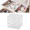 Grid Storage Box Dustproof Transparent Plastic Container Organizer for Jewelry Necklace DIY Art