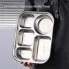 Insulated Lunch Bag with Compartmented Stainless Steel Bento Box for Office or School Meals