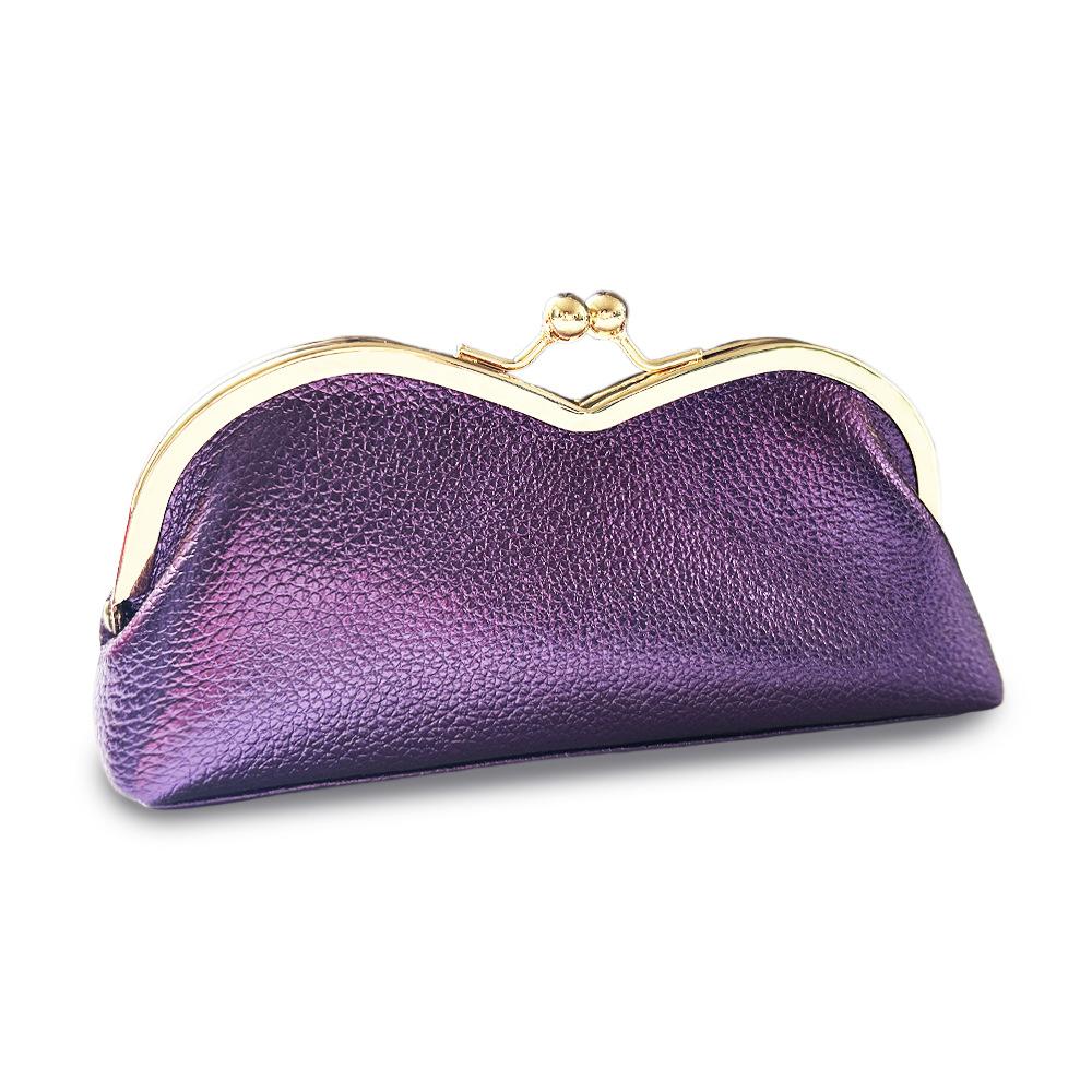 Originální kožené pouzdro na brýle pro ženy, pouzdro na mince, jednoduchá taška na sluneční brýle, přenosné pouzdro na organizér kosmetiky a tužky na obočí