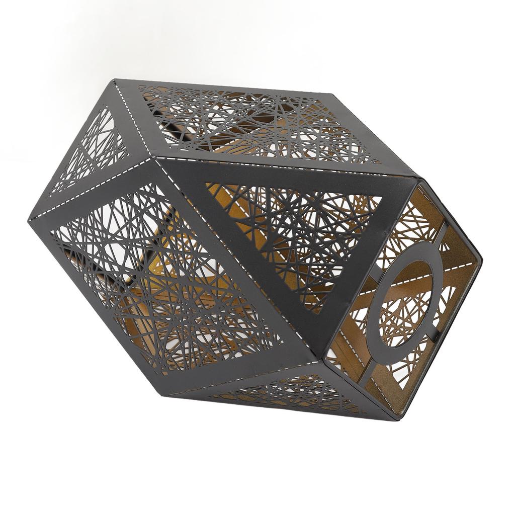 Schmiedeeisen Hohl Lampenschirm Modern Stilvoll Ausgehöhlter Lampenschirm Metall Pendellampenschirm für E27 E26 Glühbirne