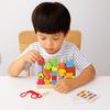 Montessori Stacks Blocks Puzzle Game Geometric Wooden Beads Sequencing Toy  Kindergarten Kids