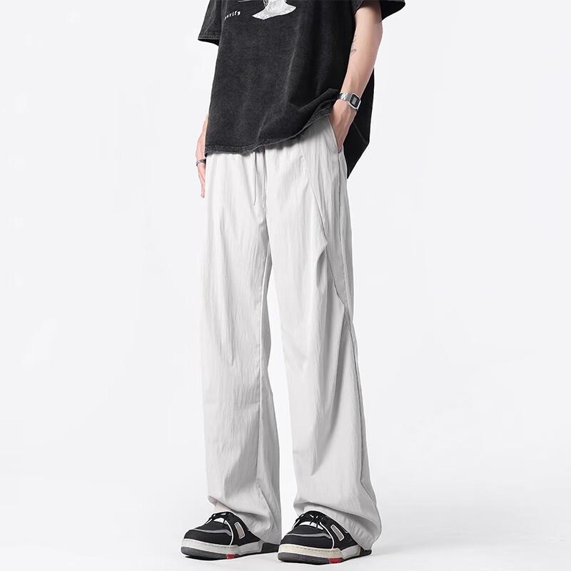 Men's Ice Silk Quick-Dry Pleated Parachute Cargo Pants