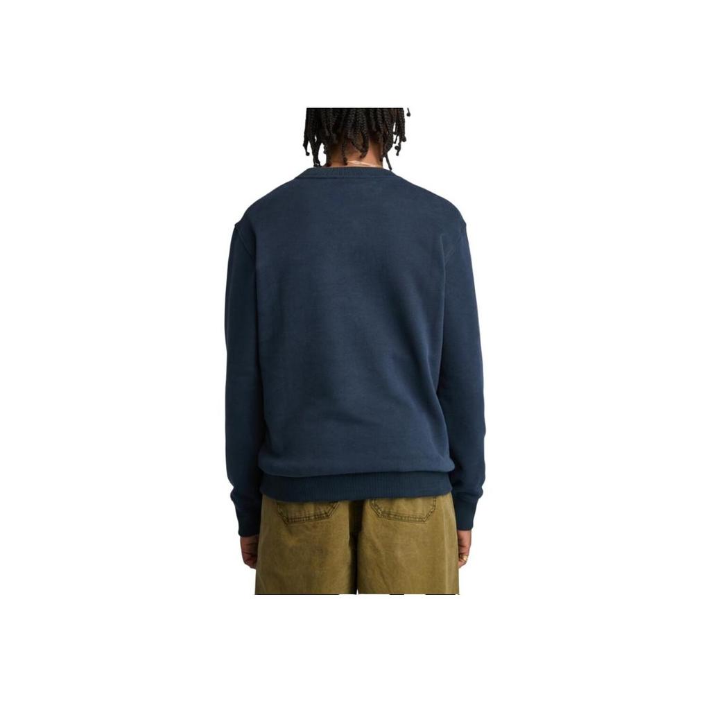 Timberland Letter Drop Shoulder Round Neck Long Sleeve Sweatshirt Men Sweatshirt Navy-Blue A6977-433