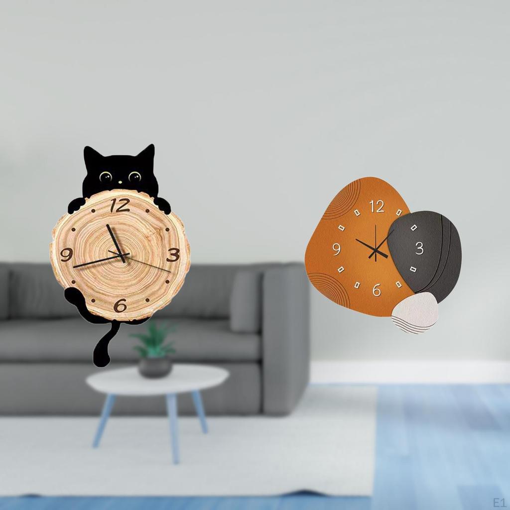 Easy Read Modern Wall Clock Lightweight Decorative Art Ornament for Office Bedroom Bathroom