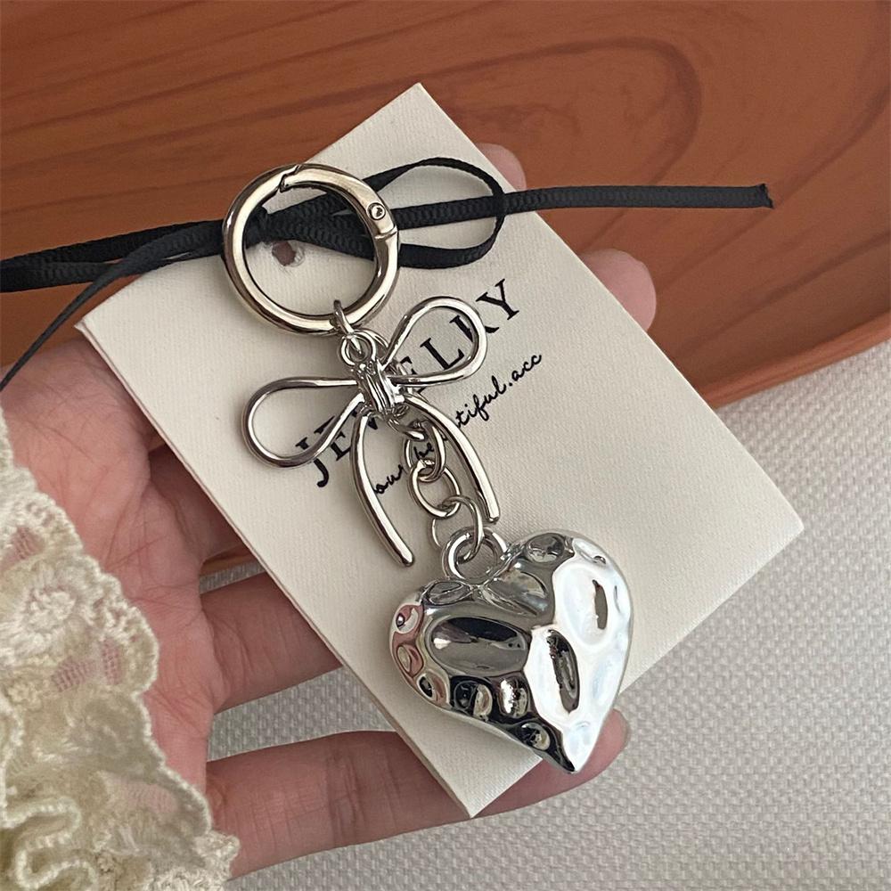 

Cute Bow Love Heart Keychain Charm Car Key Chain Holder Keyring Bag Backpack Pendant Valentine S Day Gifts Jewelry Accessories