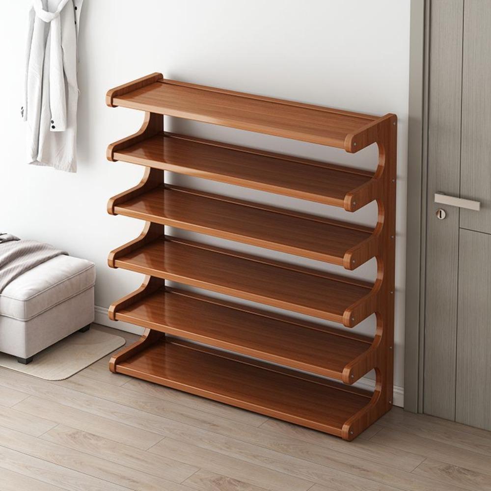 Moisture-Proof Wooden Shoe Storage Shelves Simple Design Multifunctional Shoe Rack  Household Use