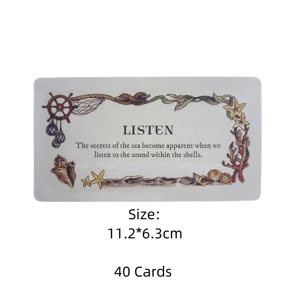 Sea Melodies Oracle Cards Messages From The Mermaids Divination Deck English Vision Edition Tarot Board Playing Game For Party