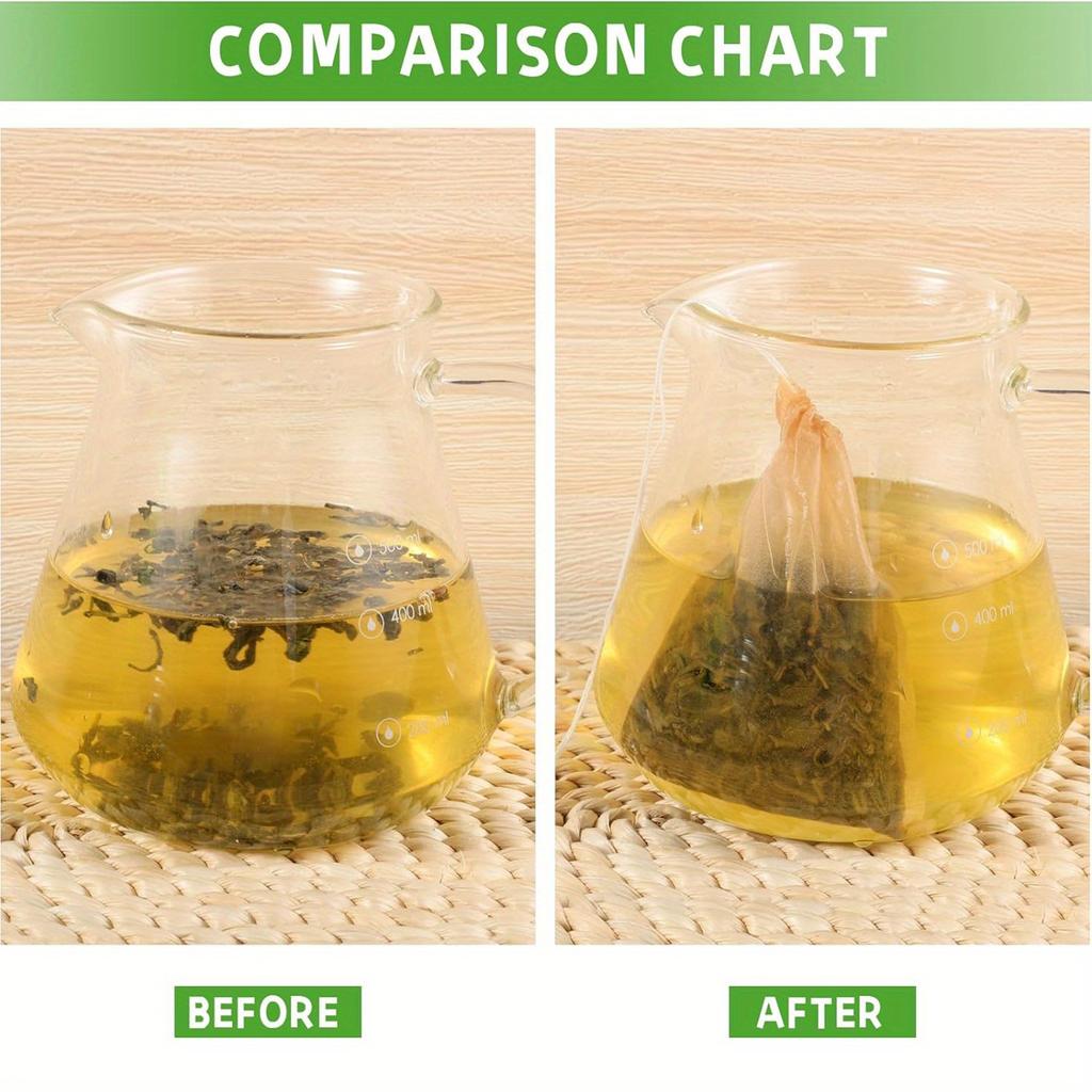 200pcs Bulk Tea Bags, Disposable Tea Bags with Drawstring, Tea Filter Bags Empty Tea Bags for Loose Leaf Tea and Coffee