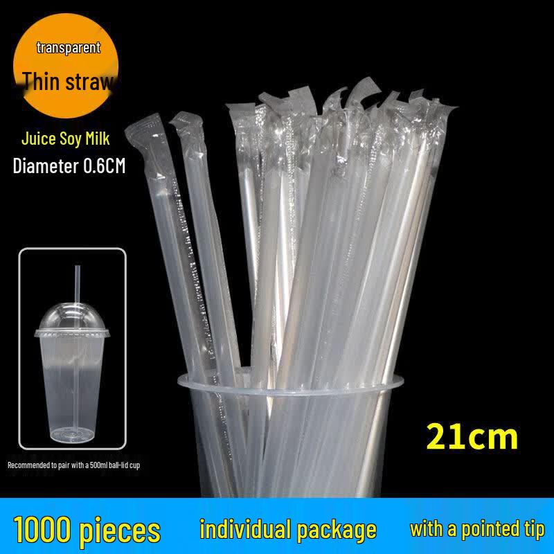 

Clear Disposable High-Temperature Thin Drinking Straws