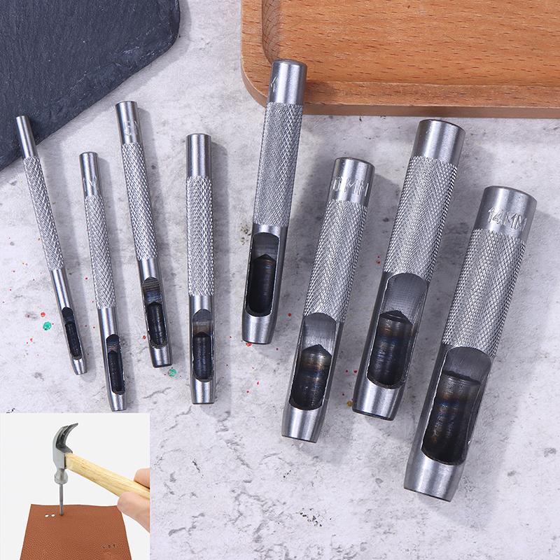1Pc Punching Leather 3-25Mm Hole Punch Round Steel Leather Craft Hollow Hole Punch For Metal Gaskets Leather Plastic Rubber